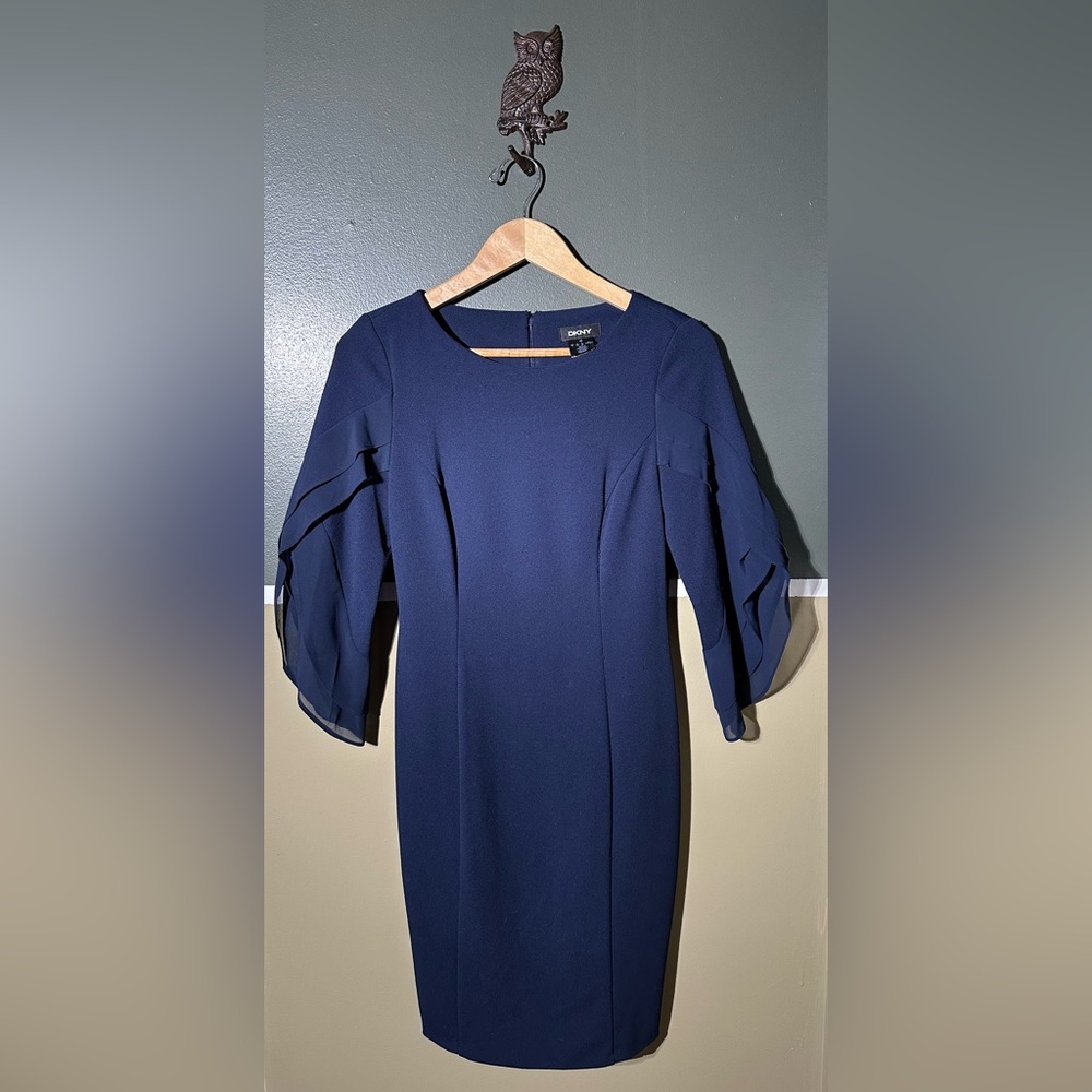 DKNY Midnight Blue Long Sleeve Dress
